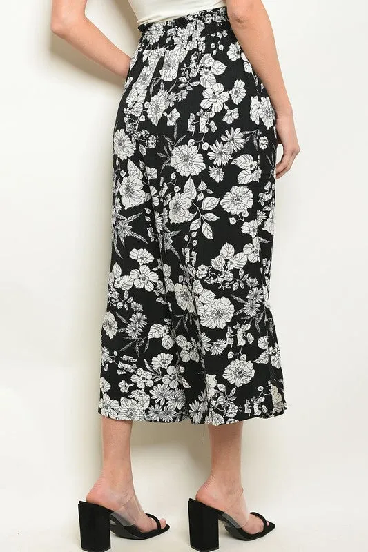 ZOE PRINTED WIDE LEG CULOTTES