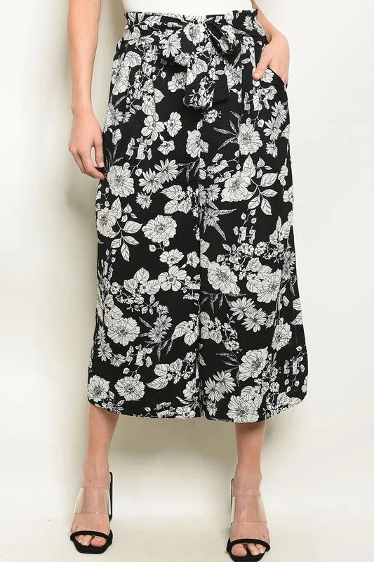 ZOE PRINTED WIDE LEG CULOTTES